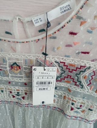 Blusa Sfera bordada Talla M