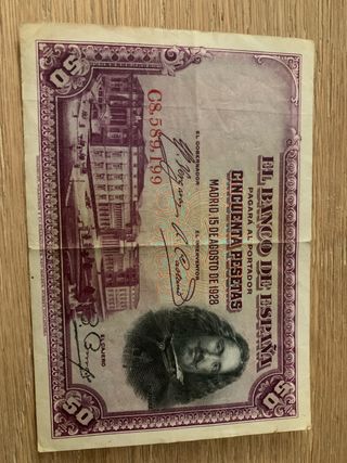 Billete 50 Pesetas Banco de España 1928