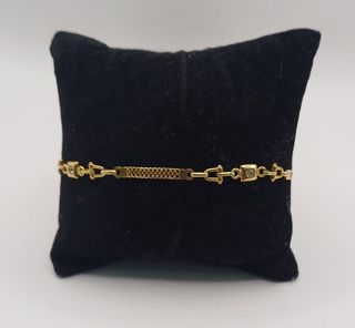 Pulsera "x" circos oro 18k, 5,6gr. Ref. G-904.
