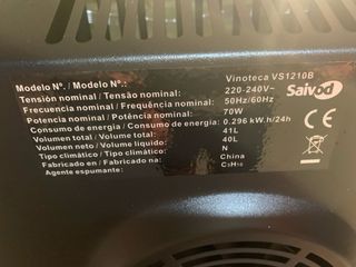 Vinoteca Saivod 12 botellas WS1210B Mide 52x46x41