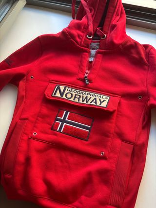 Sudadera Geographical Norway Roja