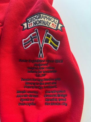Sudadera Geographical Norway Roja