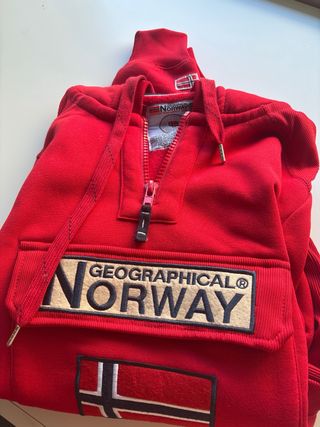 Sudadera Geographical Norway Roja