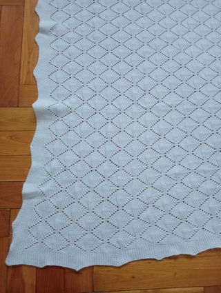 Manta tejida azul 122x130 cm