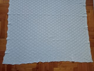 Manta tejida azul 122x130 cm