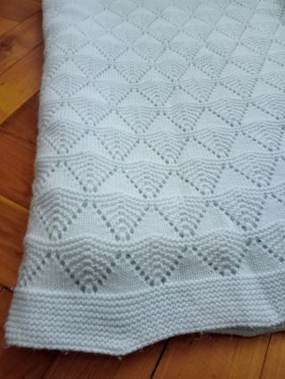 Manta tejida azul 122x130 cm