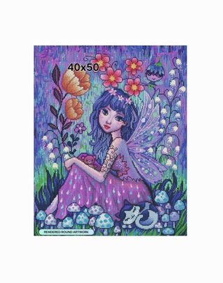 Cuadro Pintura Diamante Hada 40x50