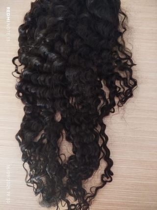 Peluca de pelo natural ondulado