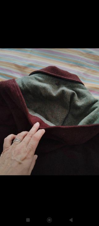 Abrigo lana burdeos talla 44