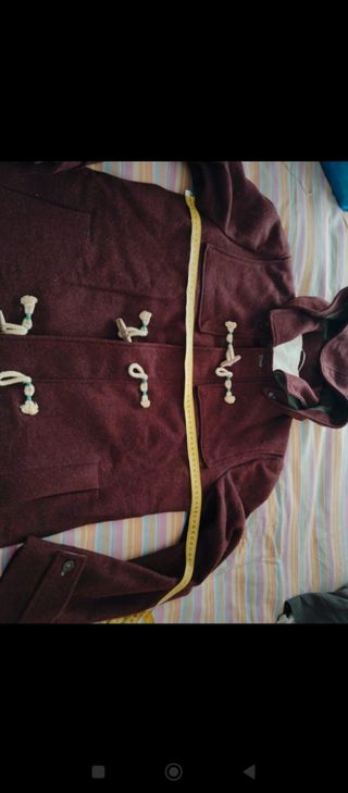 Abrigo lana burdeos talla 44