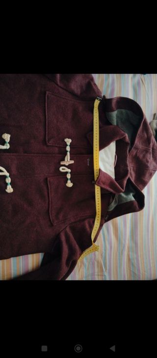 Abrigo lana burdeos talla 44
