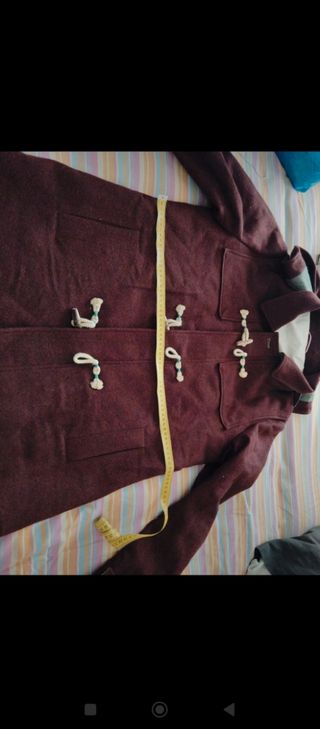 Abrigo lana burdeos talla 44