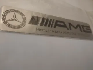 Targhetta Mercedes Benz AMG SILVER