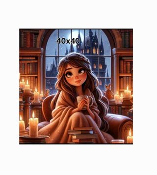 Cuadro de Diamond painting- Niña Acogedora
