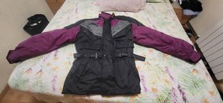 Chaquetas de moto Buffalo morada y negra