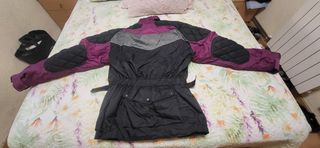 Chaquetas de moto Buffalo morada y negra