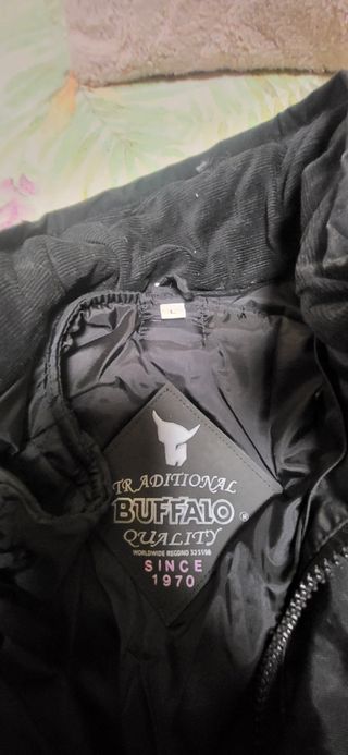 Chaquetas de moto Buffalo morada y negra