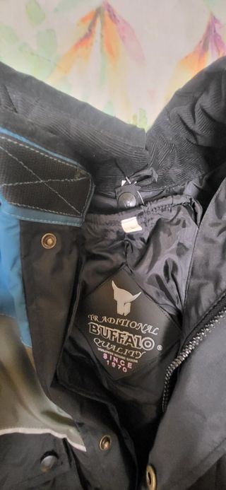 Chaquetas de moto Buffalo morada y negra