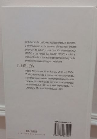 Libro veinte poemas de amor y una canción desesper