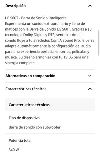 Barra de sonido con subwoofer