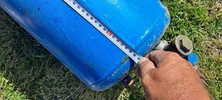 Depósito de aire comprimido azul