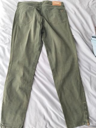 Pantalones Zara Verde Oliva