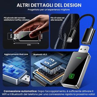 Adattatore carplay senza fili wireless