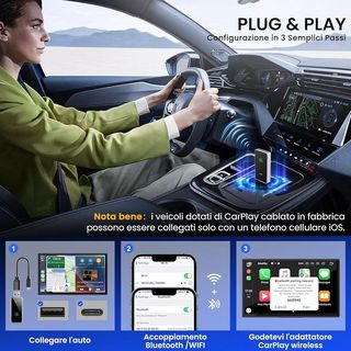 Adattatore carplay senza fili wireless