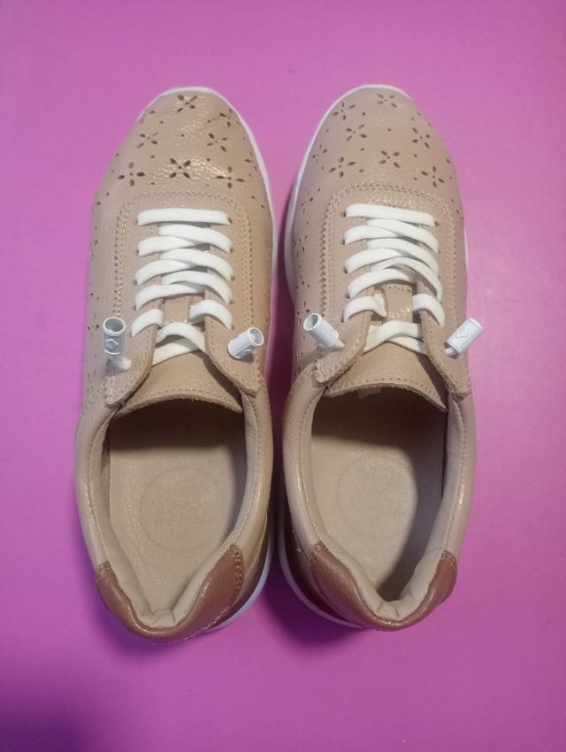 Zapatillas Erase Beige y Marrón