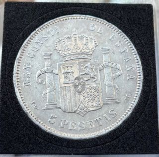 Moneda PLATA 5 Pesetas 1892 *(18-92) ALFONSO XIII 