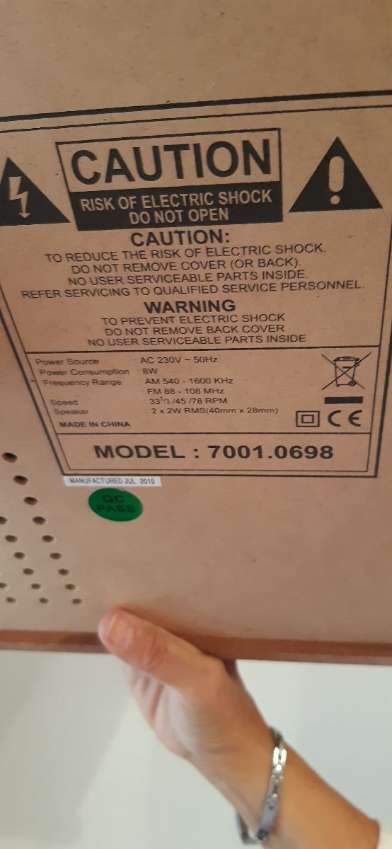 Tocadiscos Vintage Marrón y Dorado ,URGENTE