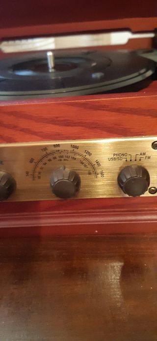 Giradischi vintage marrone e oro, URGENTE