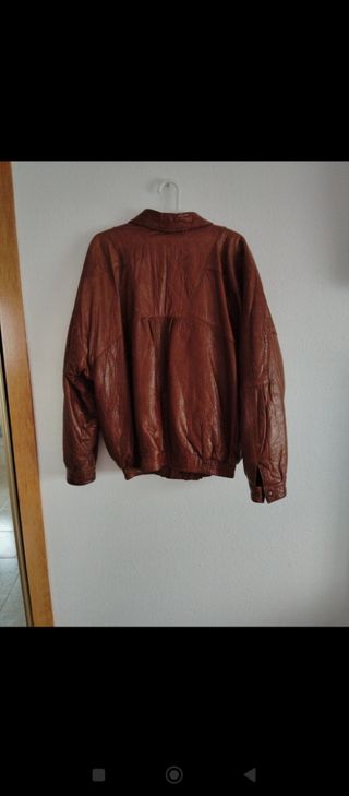 Cazadora Piel Vintage Marrón