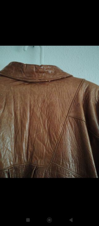 Cazadora Piel Vintage Marrón