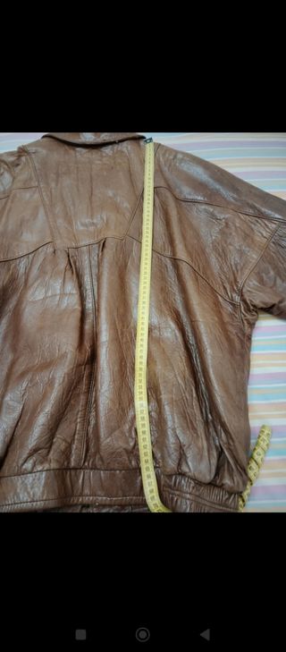 Cazadora Piel Vintage Marrón