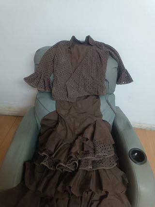 Vestido de flamenca marrón