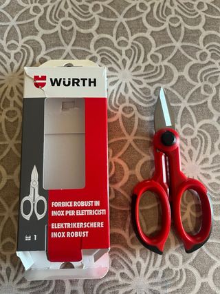 Forbici per elettricista Wurth rosse