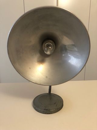 Lampada vintage a parabola grigio/argento
