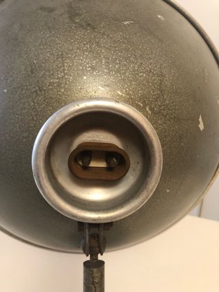 Lampada vintage a parabola grigio/argento