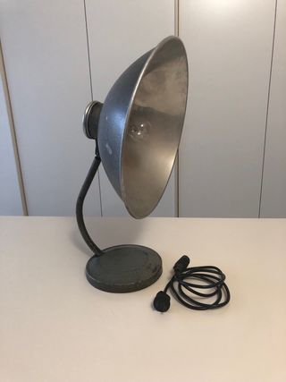 Lampada vintage a parabola grigio/argento