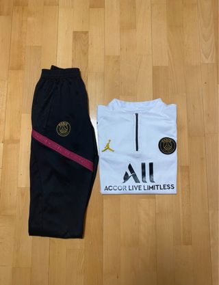 Conjunto Chándal PSG Jordan Negro y Blanco