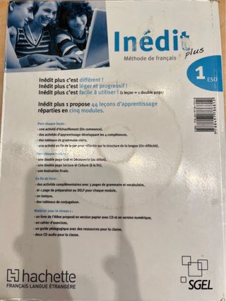 Inédit plus 1 ESO Méthode de Français