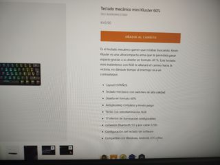 Teclado Gaming KROM KLUSTER RGB Bluetooth