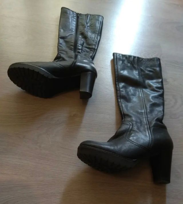 Botas de piel negras talla 38
