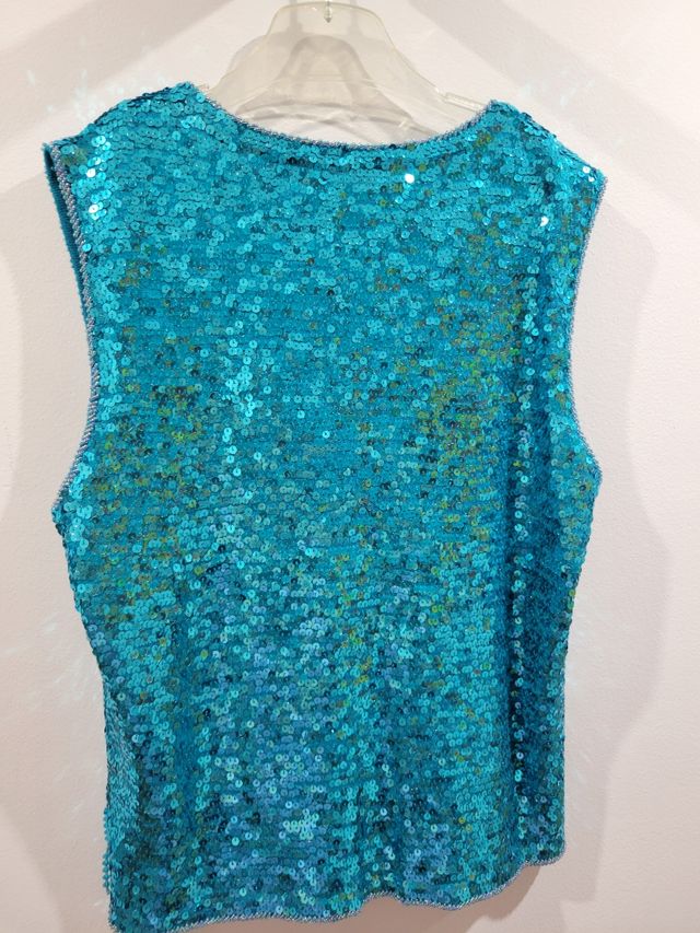 Monsoon Top Fiesta Lentejuelas Turquesa
