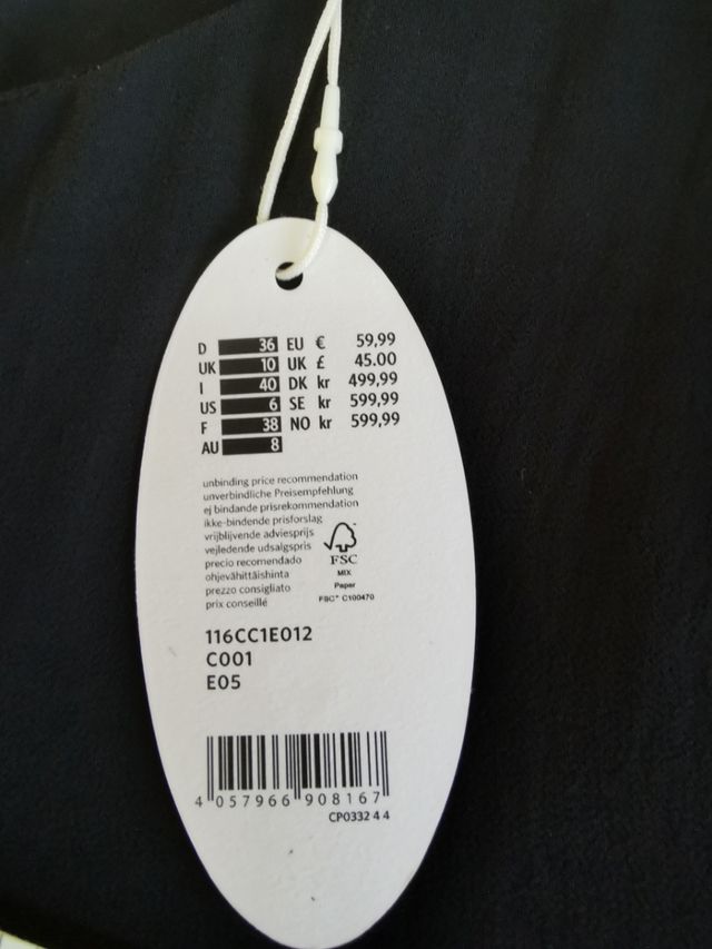 Vestido negro edc talla S