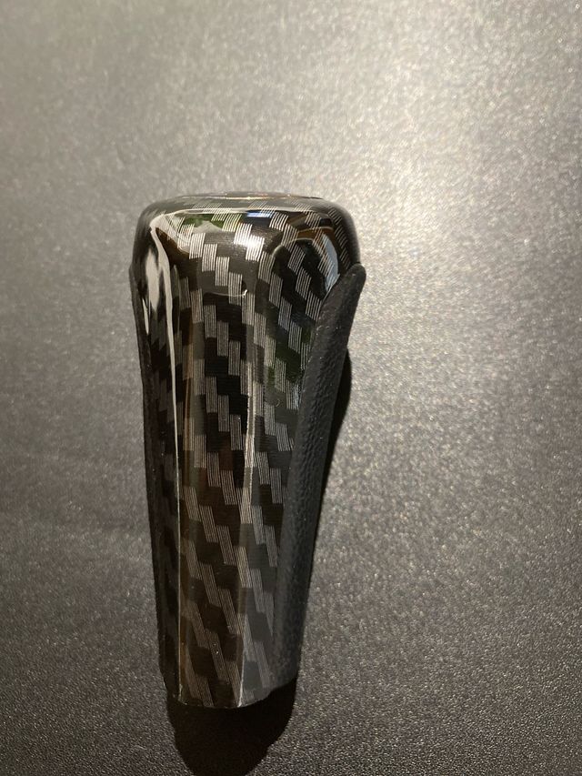 Pomello in pelle BMW M Power in fibra di carbonio