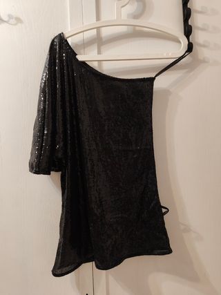 Camiseta fiesta lentejuelas 1 manga