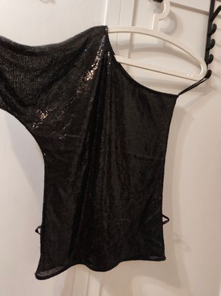 Camiseta fiesta lentejuelas 1 manga