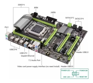 Placa Base Atermiter X79T + CPU E5 2689 + 32GB RAM
